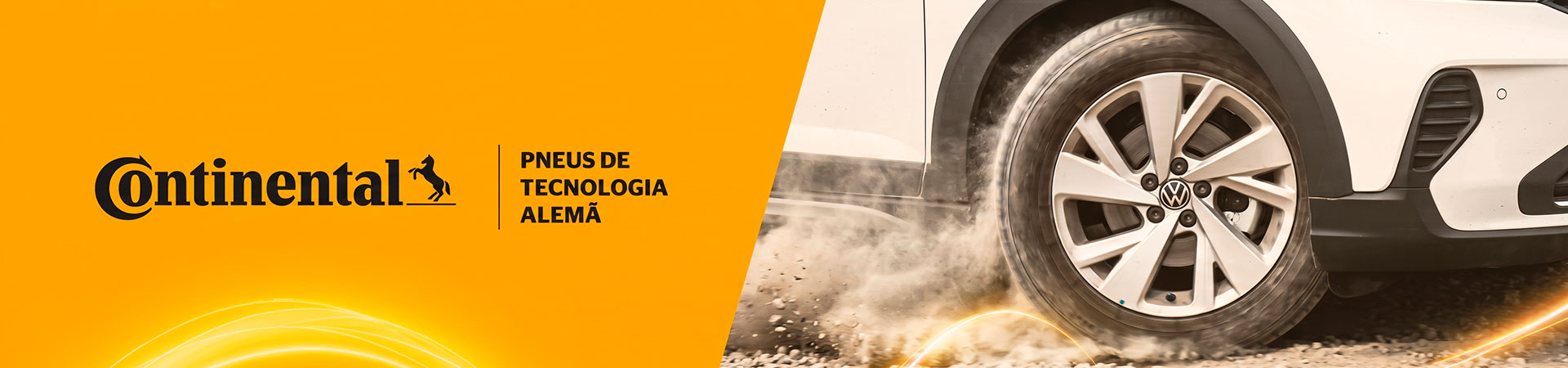 Banner promocional de pneus Continental